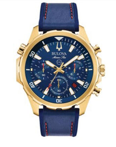 Bulova Marine Star piel azul