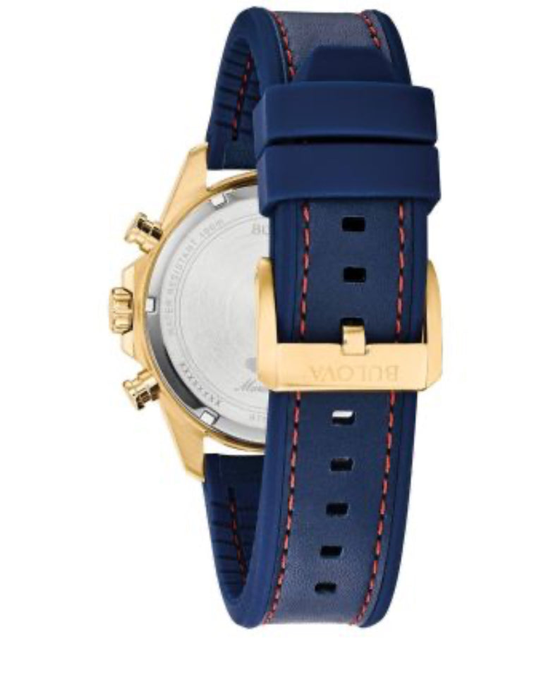 Bulova Marine Star piel azul