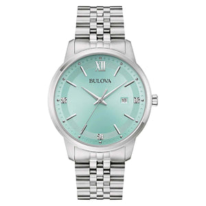 Bulova Tiffany 3 diamantes azul turquesa