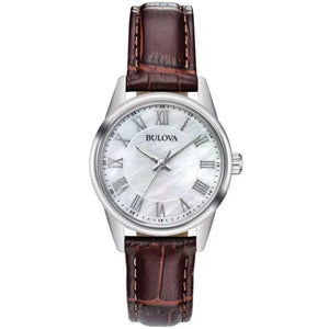 Bulova piel caballero dial blanco