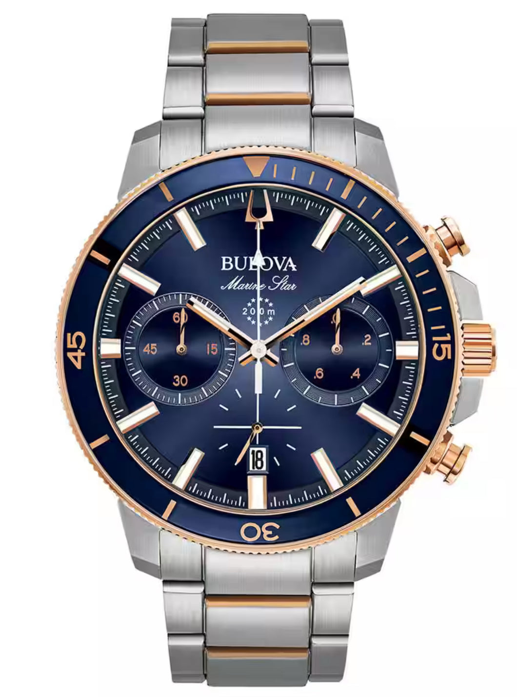 Bulova Marine Star piel azul
