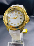 Subasta de Reloj Invicta Angel diamantes caucho. Precio de lista: $3,500.