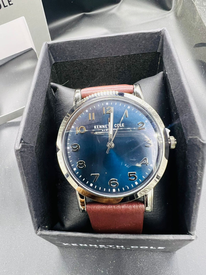 SUBASTA Kenneth Cole New York Plateado/Azul/Piel - Precio de lista: $2000