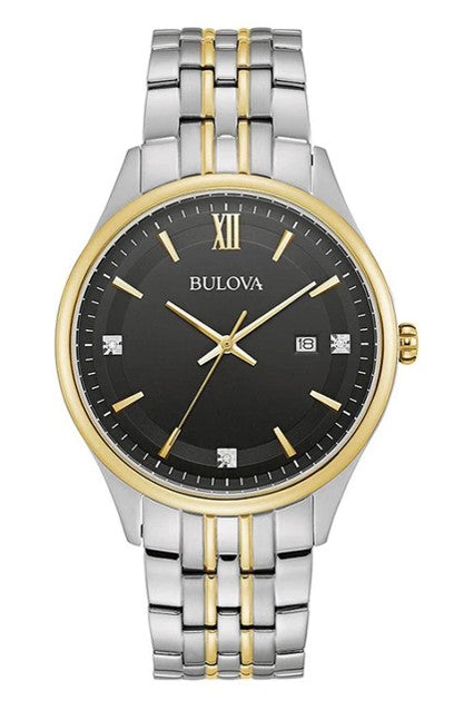 Pareja de relojes Bulova Gold Diamantes Dama y Caballero 98D160. NUEVOS.