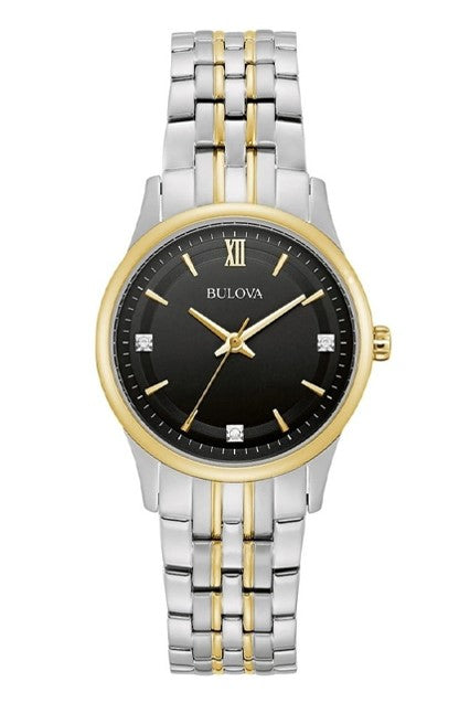 Pareja de relojes Bulova Gold Diamantes Dama y Caballero 98D160. NUEVOS.