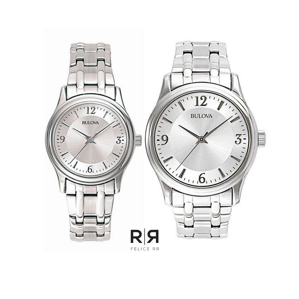 Pareja de relojes Bulova Corporate Clasicos Dama y Caballero. NUEVOS.