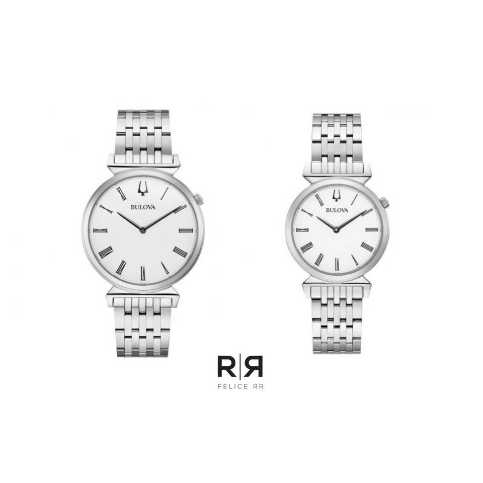 Pareja de relojes Bulova Regatta Plata Dama y Caballero. NUEVOS.